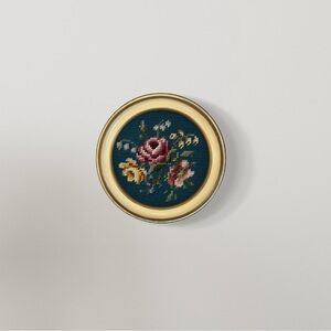 Vintage Floral needlepoint Wall Art